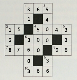 Solution to crossnumber puzzle 